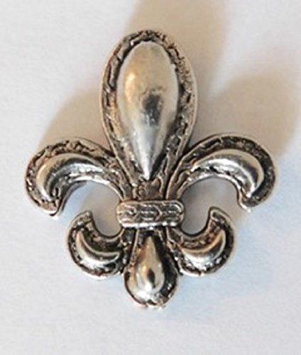 Fleur De Lis Push Pins, Decorative Push Pins, Unique Silver Push Pins, 9 Piece Metal Push Pin Set