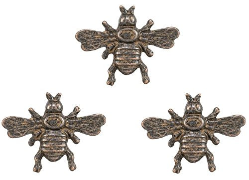 Spread Wing Bee Push Pins, Decorative Push Pins, Unique Bronze Push Pins, 9 Piece Metal Push Pin Set