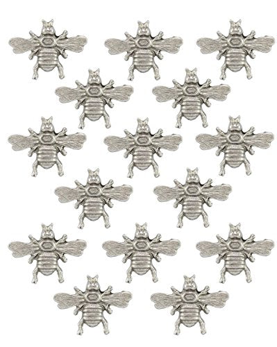 Spread Wing Bee Push Pins, Decorative Push Pins, Unique Silver Push Pins, 9 Piece Metal Push Pin Set