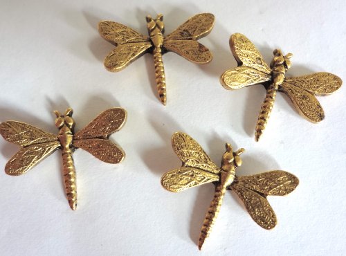 Dragonfly Push Pins, Decorative Push Pins, Unique Gold Push Pins, 15 Piece Metal Push Pin Set
