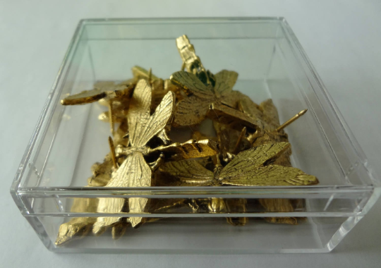Large Dragonfly Push Pins, Decorative Push Pins, Unique Gold Push Pins, 9 Piece Metal Push Pin Set, 9 Pieces