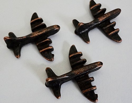 Airplane Push Pins, Decorative Push Pins, Unique Bronze Push Pins, 15 Piece Metal Push Pin Set