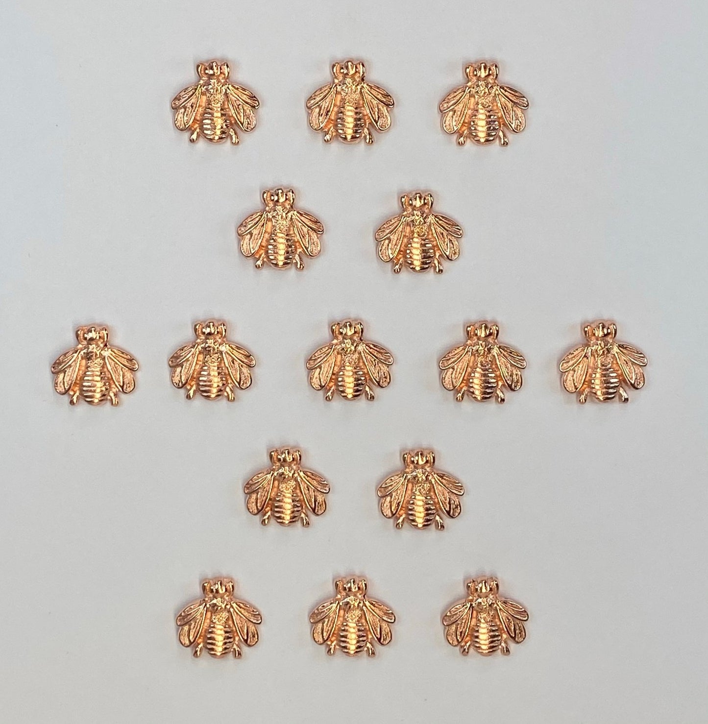Bumble Bee Push Pins, Decorative Push Pins, Unique Rose Gold Push Pins, Metal Push Pin Set, 15 Pieces