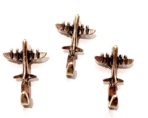 Mini Airplane Hooks, Picture Hooks, Jewelry Hooks, Decorative Hooks, Set of 3, Gold Finish