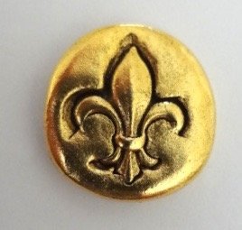 Fleur De Lis Push Pins, Decorative Push Pins, Unique Gold Push Pins, 15 Piece Metal Push Pin Set